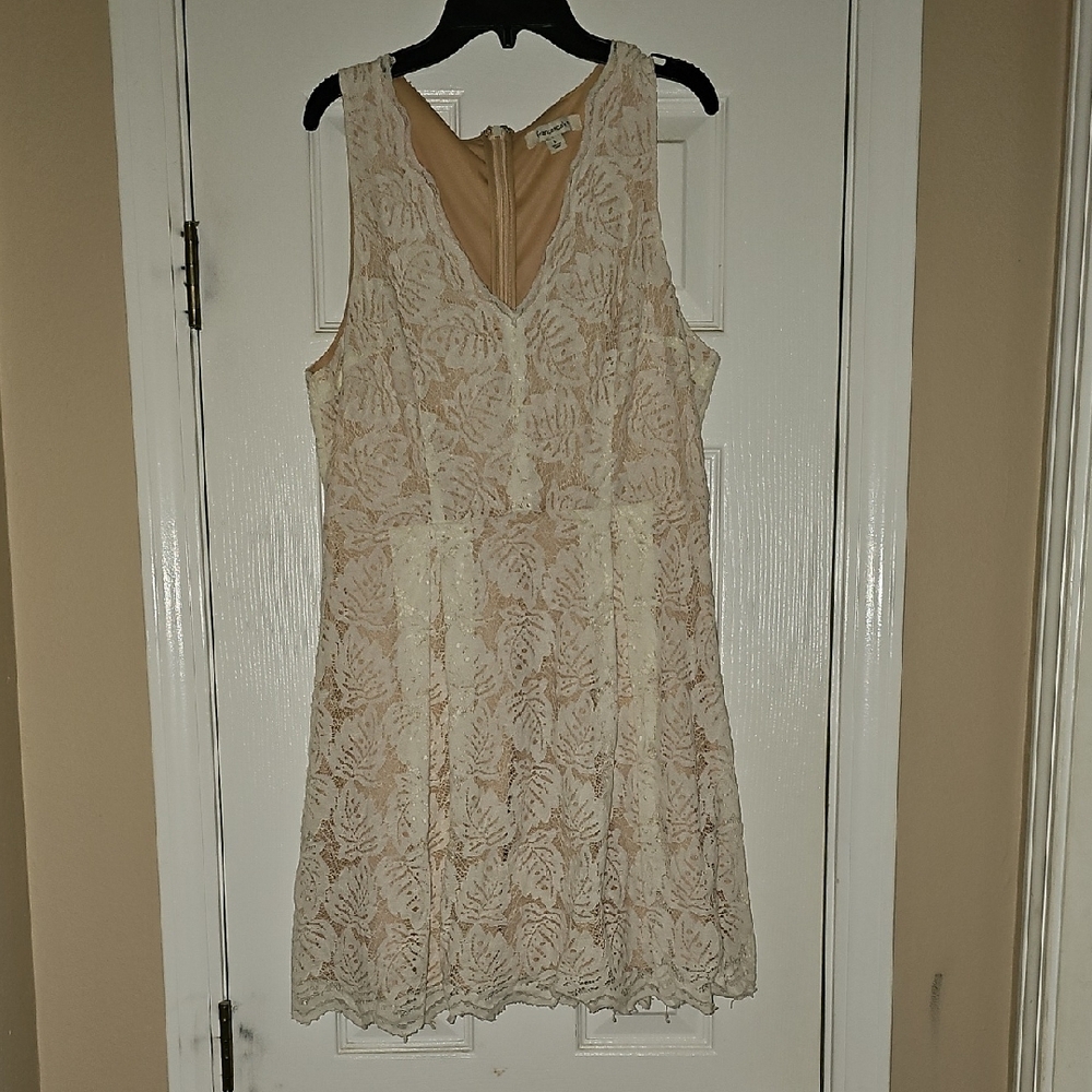 Elegant Cream Lace Dress